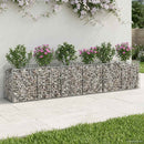 vidaXL Gabion emelt ágy 2 pcs Ezüst
