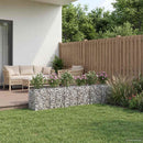 vidaXL Gabion emelt ágy 2 pcs Ezüst