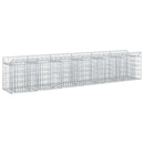 vidaXL Gabion emelt ágy 2 pcs Ezüst