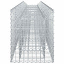 vidaXL Gabion emelt ágy 2 pcs Ezüst