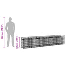 vidaXL Gabion emelt ágy 2 pcs Ezüst