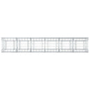 vidaXL Gabion emelt ágy 2 pcs Ezüst