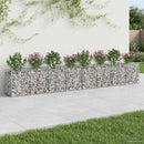 vidaXL Gabion emelt ágy 2 pcs Ezüst