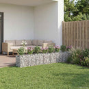 vidaXL Gabion emelt ágy 2 pcs Ezüst