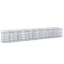 vidaXL Gabion emelt ágy 2 pcs Ezüst