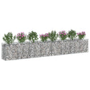 vidaXL Gabion emelt ágy 2 pcs Ezüst