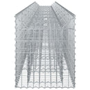 vidaXL Gabion emelt ágy 2 pcs Ezüst
