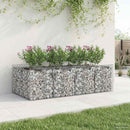 vidaXL Gabion emelt ágy 2 pcs Ezüst