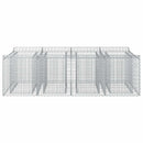 vidaXL Gabion emelt ágy 2 pcs Ezüst
