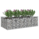vidaXL Gabion emelt ágy 2 pcs Ezüst