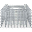vidaXL Gabion emelt ágy 2 pcs Ezüst