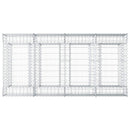 vidaXL Gabion emelt ágy 2 pcs Ezüst