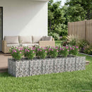 vidaXL Gabion emelt ágy 2 pcs Ezüst