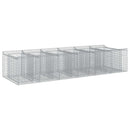 vidaXL Gabion emelt ágy 2 pcs Ezüst