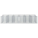 vidaXL Gabion emelt ágy 2 pcs Ezüst