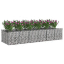 vidaXL Gabion emelt ágy 2 pcs Ezüst