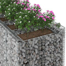 vidaXL Gabion emelt ágy 2 pcs Ezüst