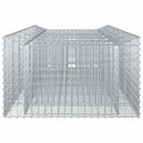 vidaXL Gabion emelt ágy 2 pcs Ezüst