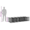 vidaXL Gabion emelt ágy 2 pcs Ezüst
