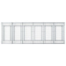 vidaXL Gabion emelt ágy 2 pcs Ezüst
