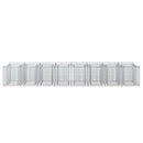 vidaXL Gabion emelt ágy 3 pcs Ezüst