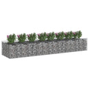 vidaXL Gabion emelt ágy 3 pcs Ezüst