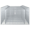 vidaXL Gabion emelt ágy 3 pcs Ezüst