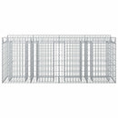vidaXL Gabion emelt ágy 2 pcs Ezüst