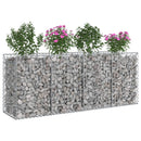 vidaXL Gabion emelt ágy 2 pcs Ezüst