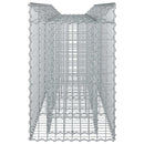 vidaXL Gabion emelt ágy 2 pcs Ezüst