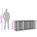 vidaXL Gabion emelt ágy 2 pcs Ezüst