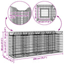 vidaXL Gabion emelt ágy 2 pcs Ezüst