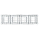 vidaXL Gabion emelt ágy 2 pcs Ezüst