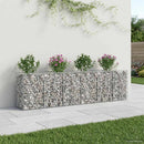 vidaXL Gabion emelt ágy 2 pcs Ezüst
