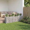 vidaXL Gabion emelt ágy 2 pcs Ezüst