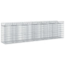 vidaXL Gabion emelt ágy 2 pcs Ezüst