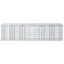 vidaXL Gabion emelt ágy 2 pcs Ezüst