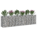 vidaXL Gabion emelt ágy 2 pcs Ezüst