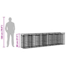 vidaXL Gabion emelt ágy 2 pcs Ezüst