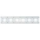 vidaXL Gabion emelt ágy 2 pcs Ezüst