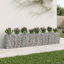 vidaXL Gabion emelt ágy 3 pcs Ezüst