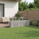 vidaXL Gabion emelt ágy 3 pcs Ezüst