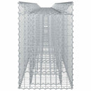vidaXL Gabion emelt ágy 3 pcs Ezüst
