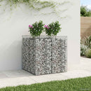 vidaXL Gabion emelt ágy 2 pcs Ezüst