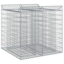 vidaXL Gabion emelt ágy 2 pcs Ezüst