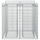 vidaXL Gabion emelt ágy 2 pcs Ezüst
