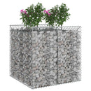 vidaXL Gabion emelt ágy 2 pcs Ezüst