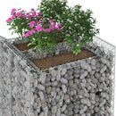 vidaXL Gabion emelt ágy 2 pcs Ezüst