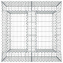 vidaXL Gabion emelt ágy 2 pcs Ezüst