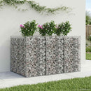 vidaXL Gabion emelt ágy 2 pcs Ezüst